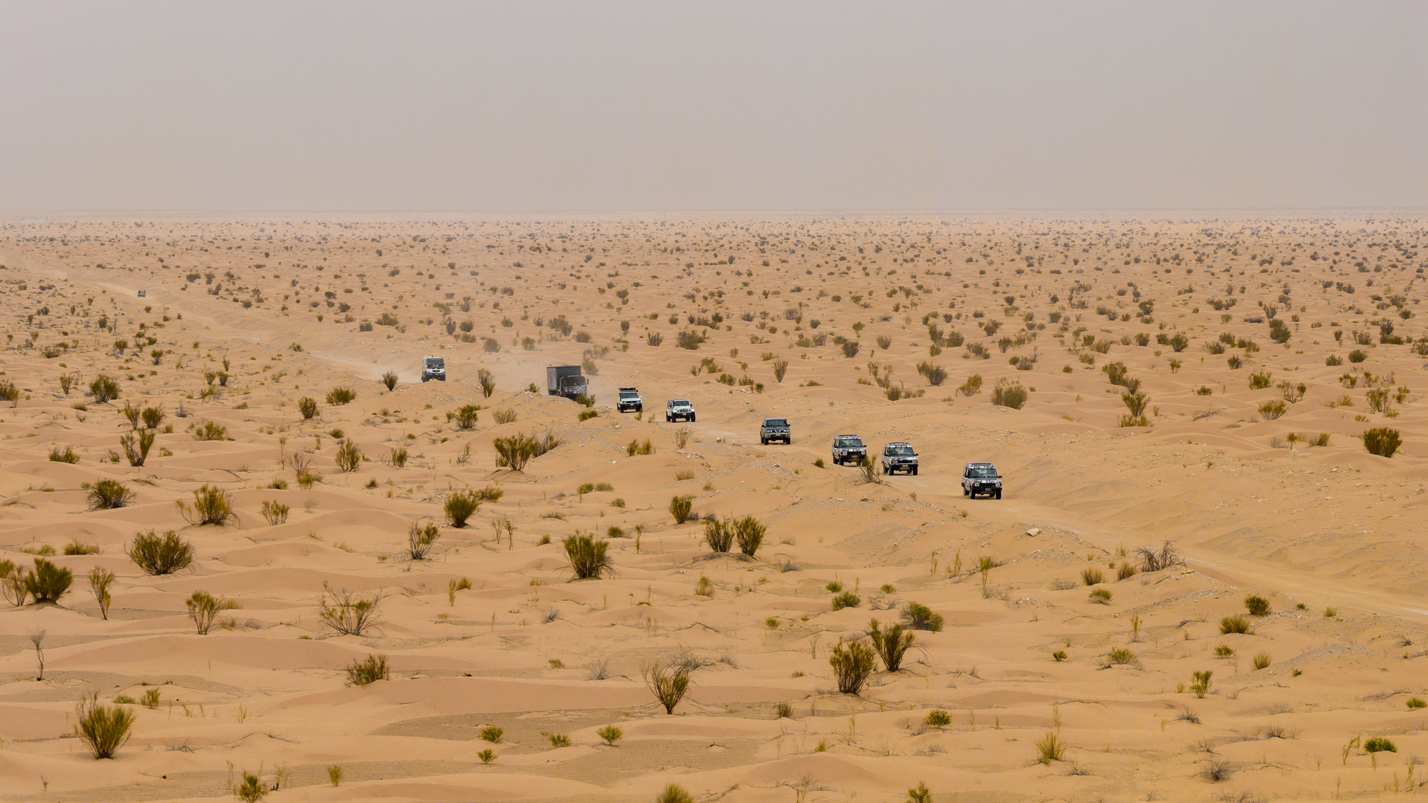 Deserto della Tunisia in fuoristrada